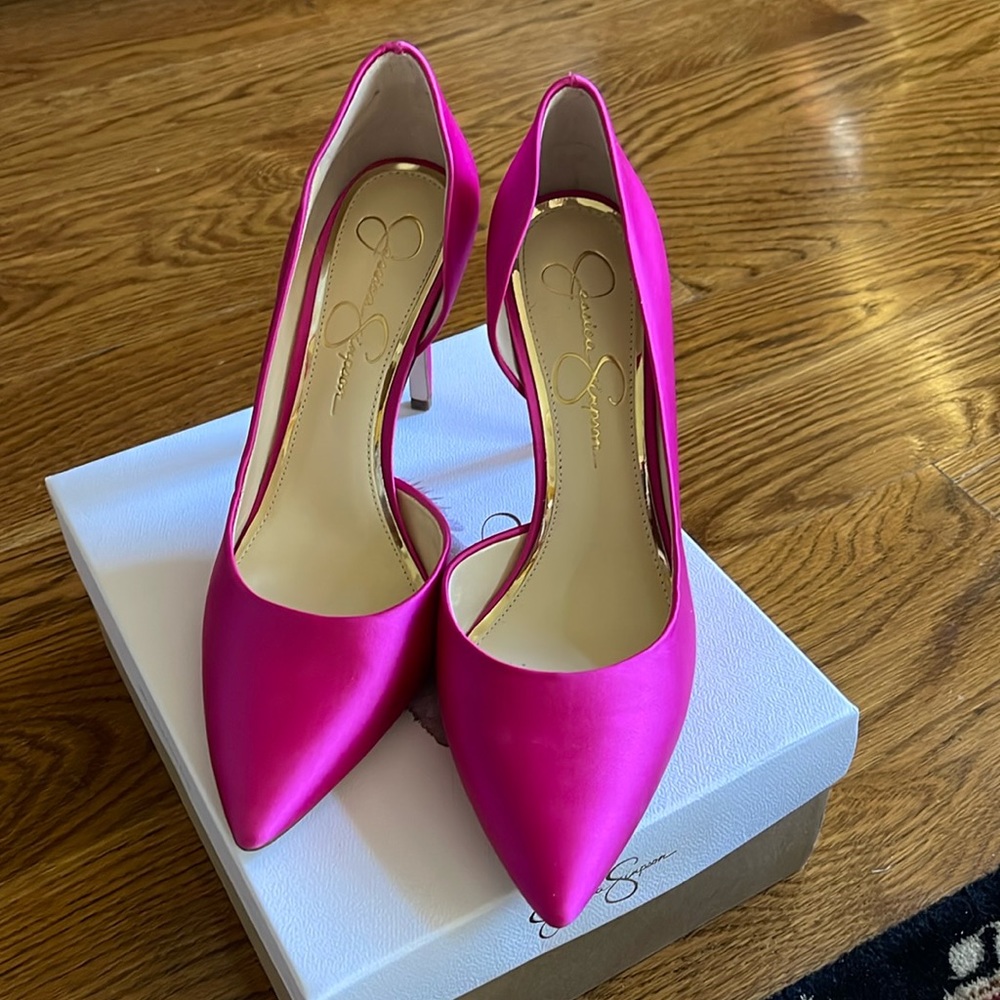 NEW!!! Satin pink heel